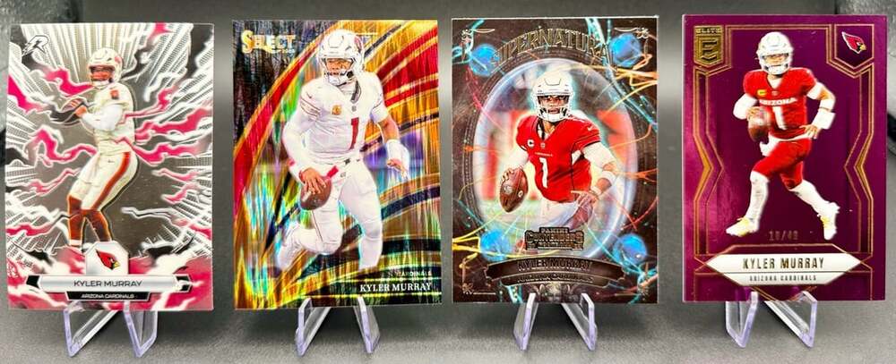 Kyler Murray Arizona Cardinals Football 4 Card Lot Panini Contenders Elite Topps